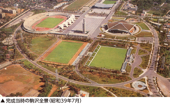 完成当時の駒沢全景